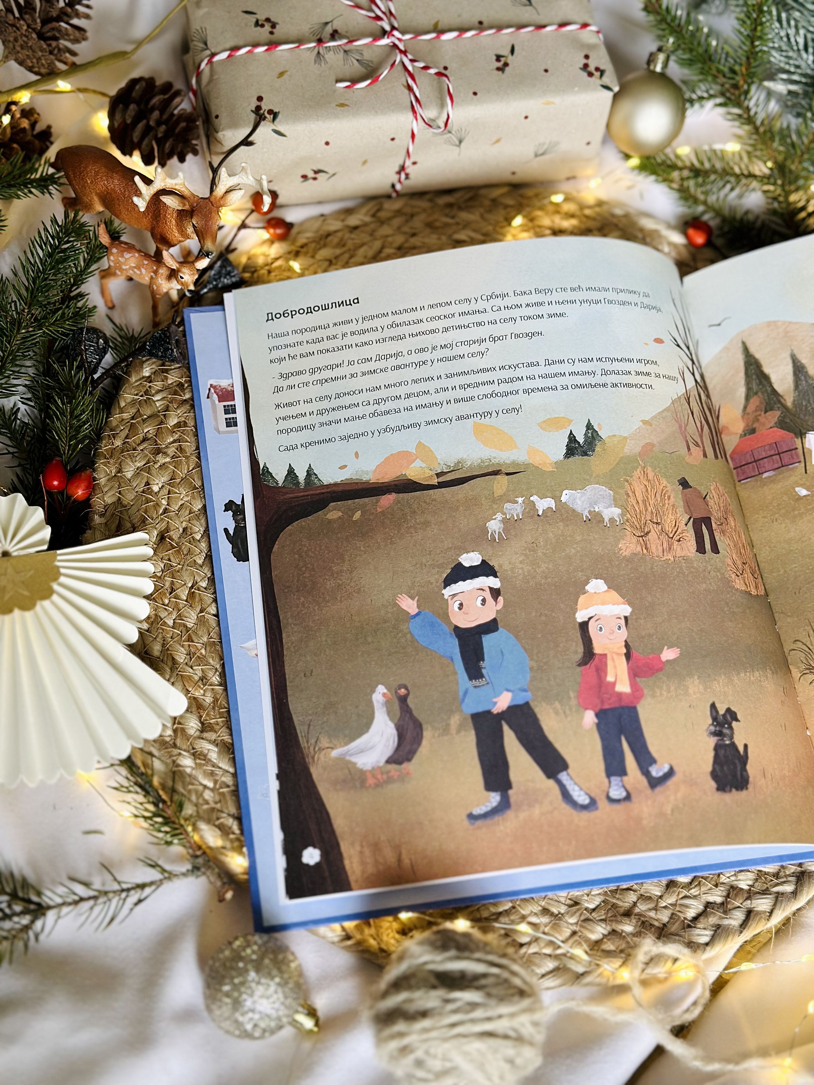 Unutrašnja stranica knjige 'Zima na našem selu'